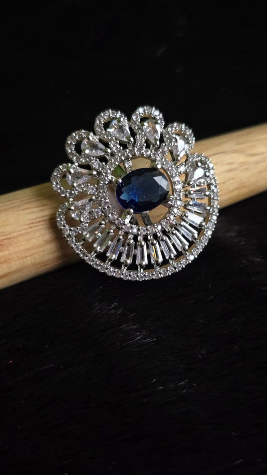 “Royal Blue Stone Designer Ring”